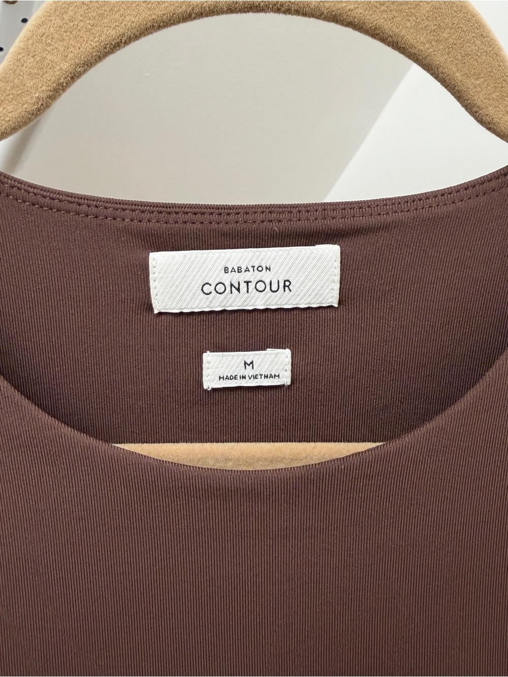 Aritzia Contour Long-Sleeve Crewneck Top — Chocolate Brown - Picture 3 of 13